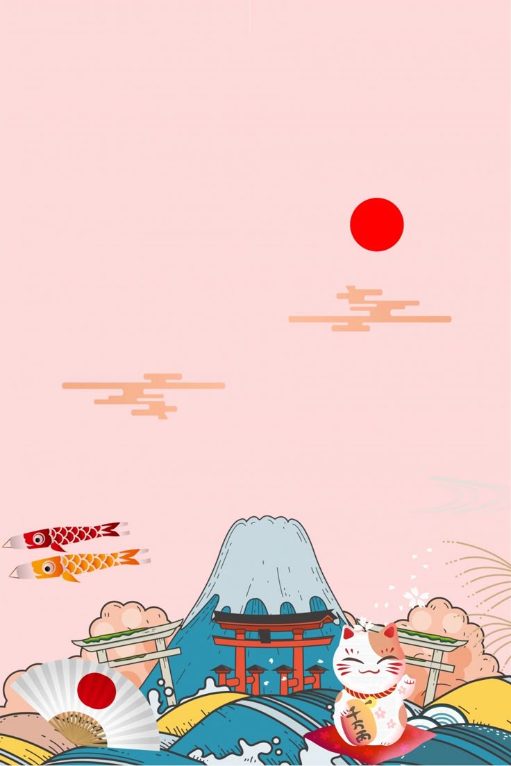 Vector Japanese Travel Cartoon