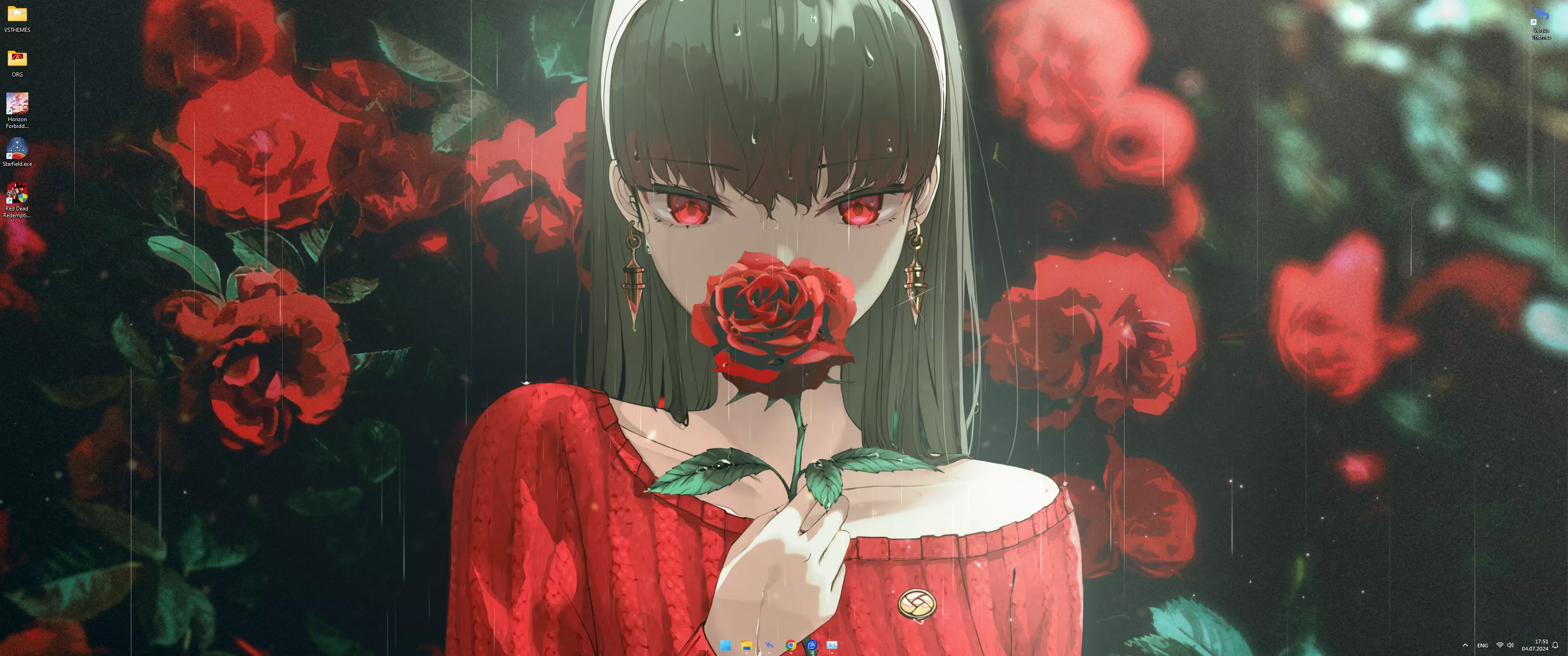 Live wallpaper Red Rose Forger