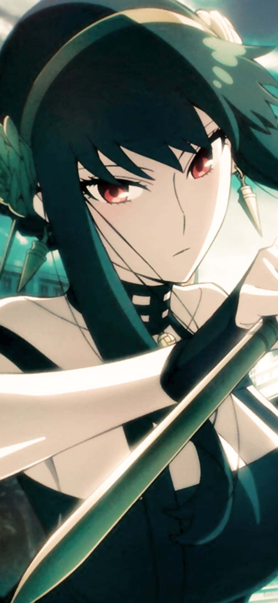 Download Yor Forger With Red Colored Eyes Wallpaper