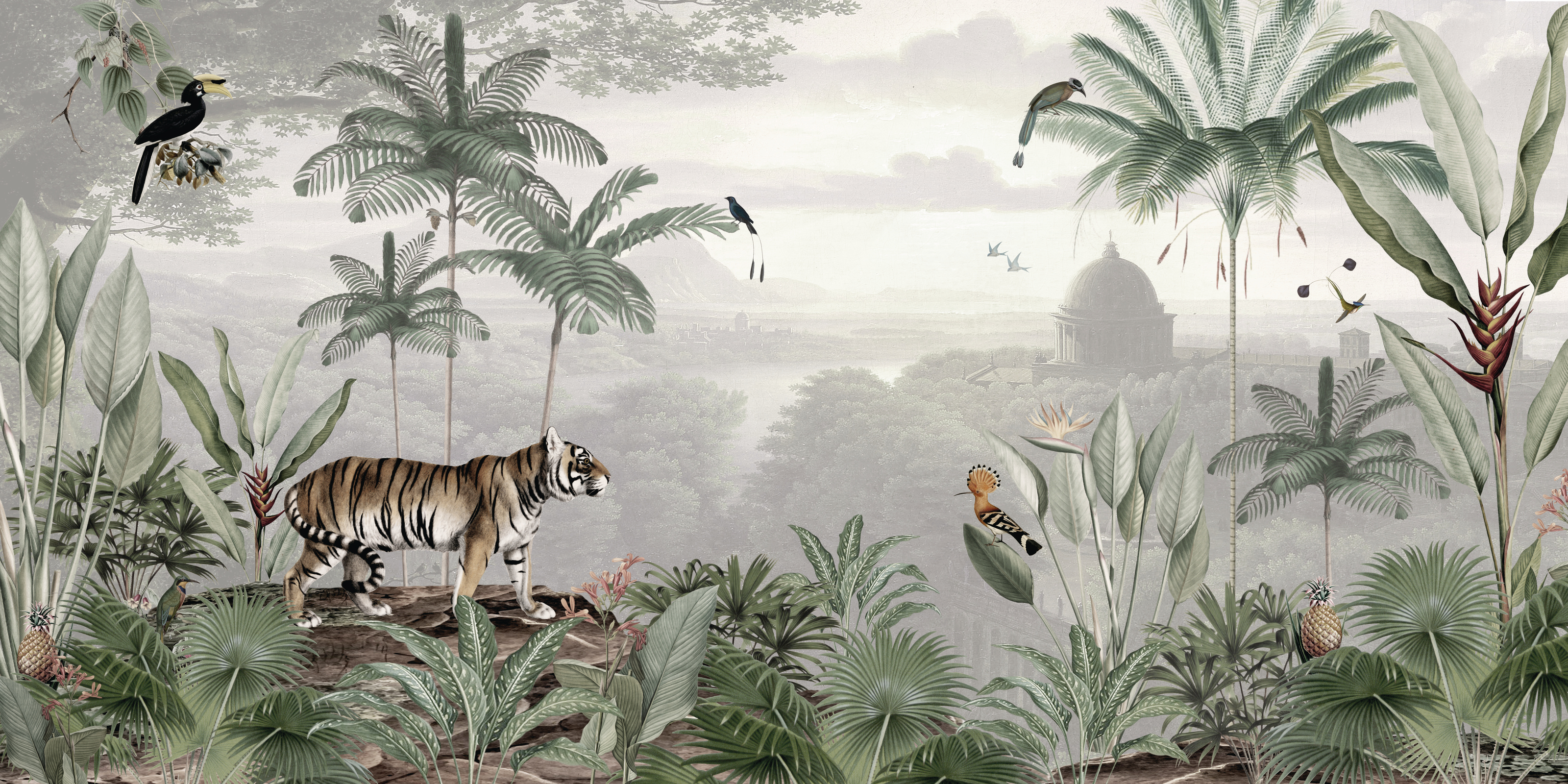 Tropical Tiger Wallpaper Mural