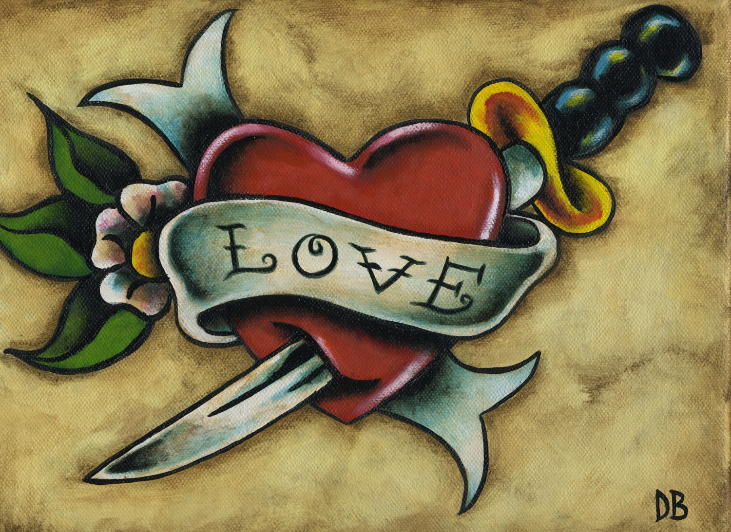 Artistic Love Tattoo HD Wallpaper