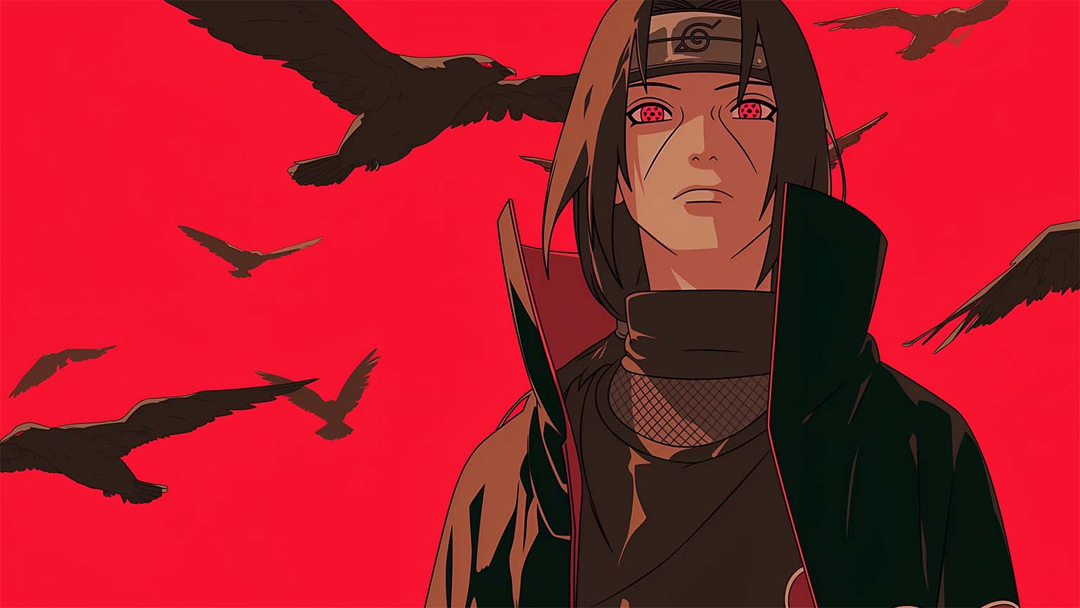 Itachi Uchiha with Ravens Desktop