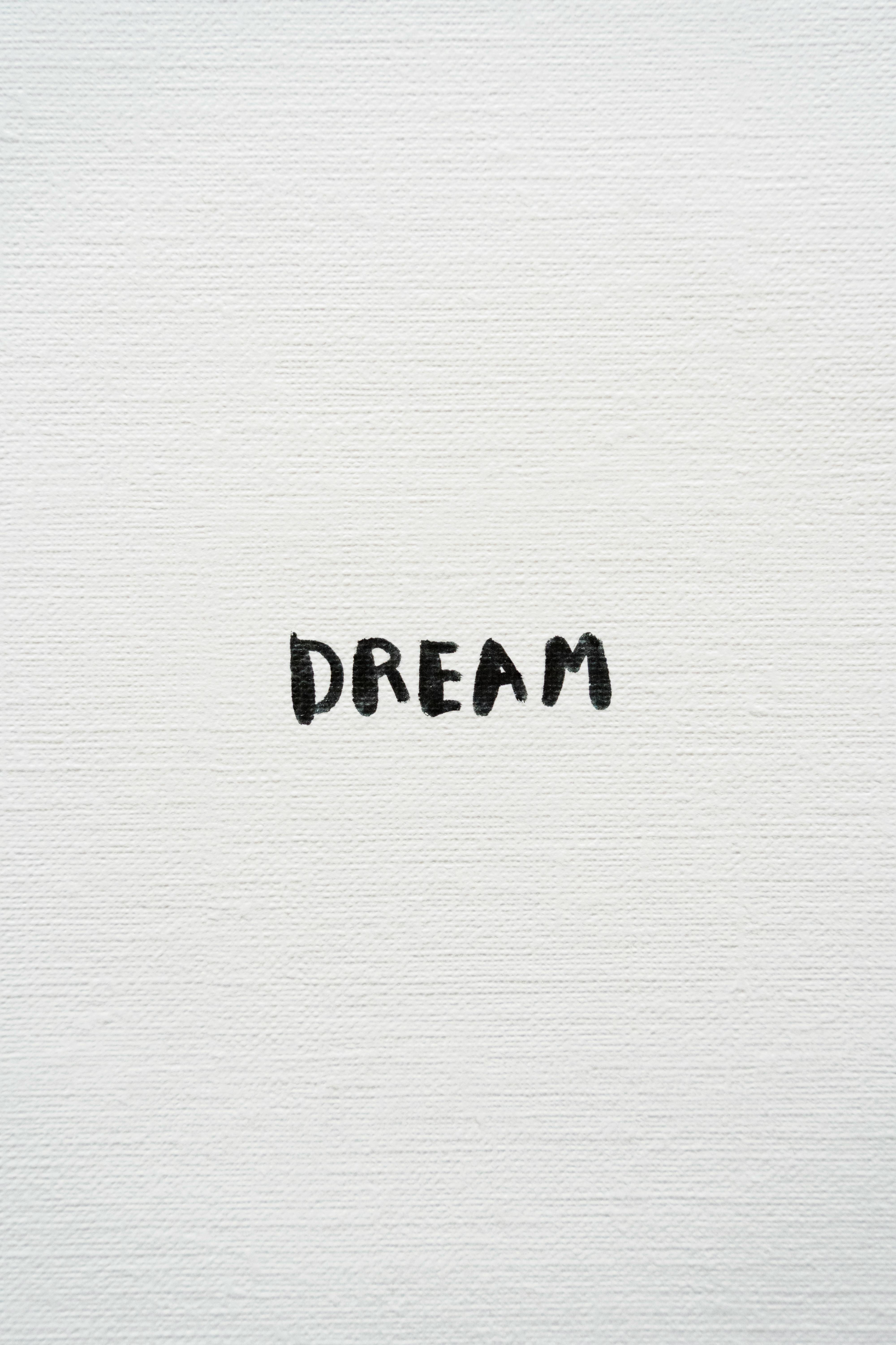 Word Dream Painted on Canvas · Free