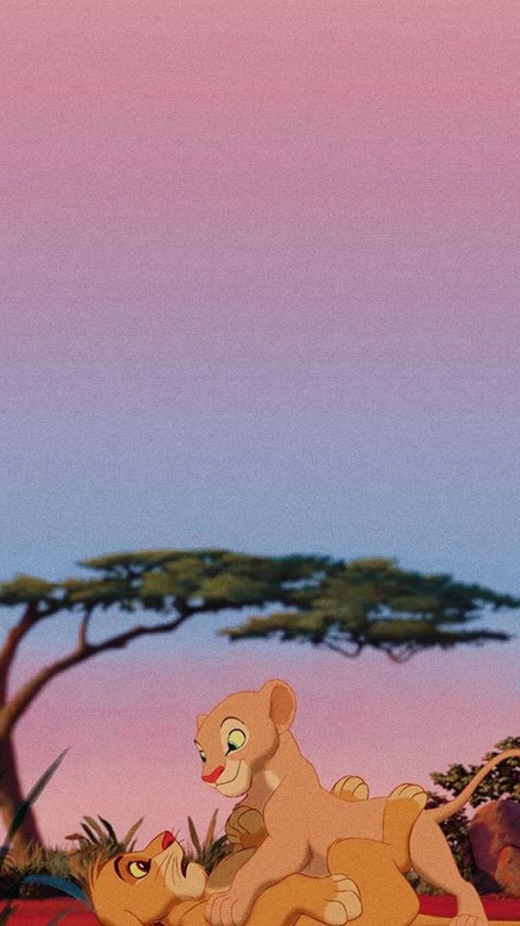 Disney's Lion King Simba and Nala Wallpaper