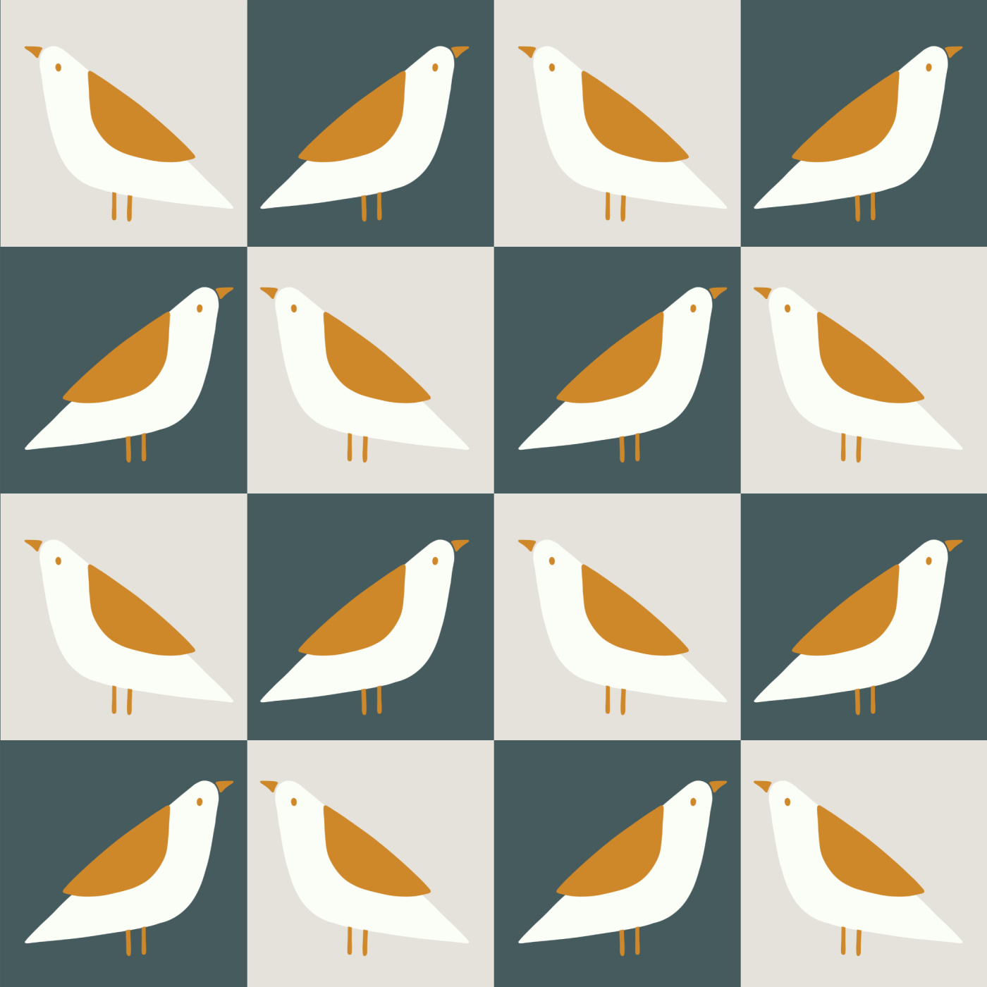 Geometric Bird Peel And Stick Removable