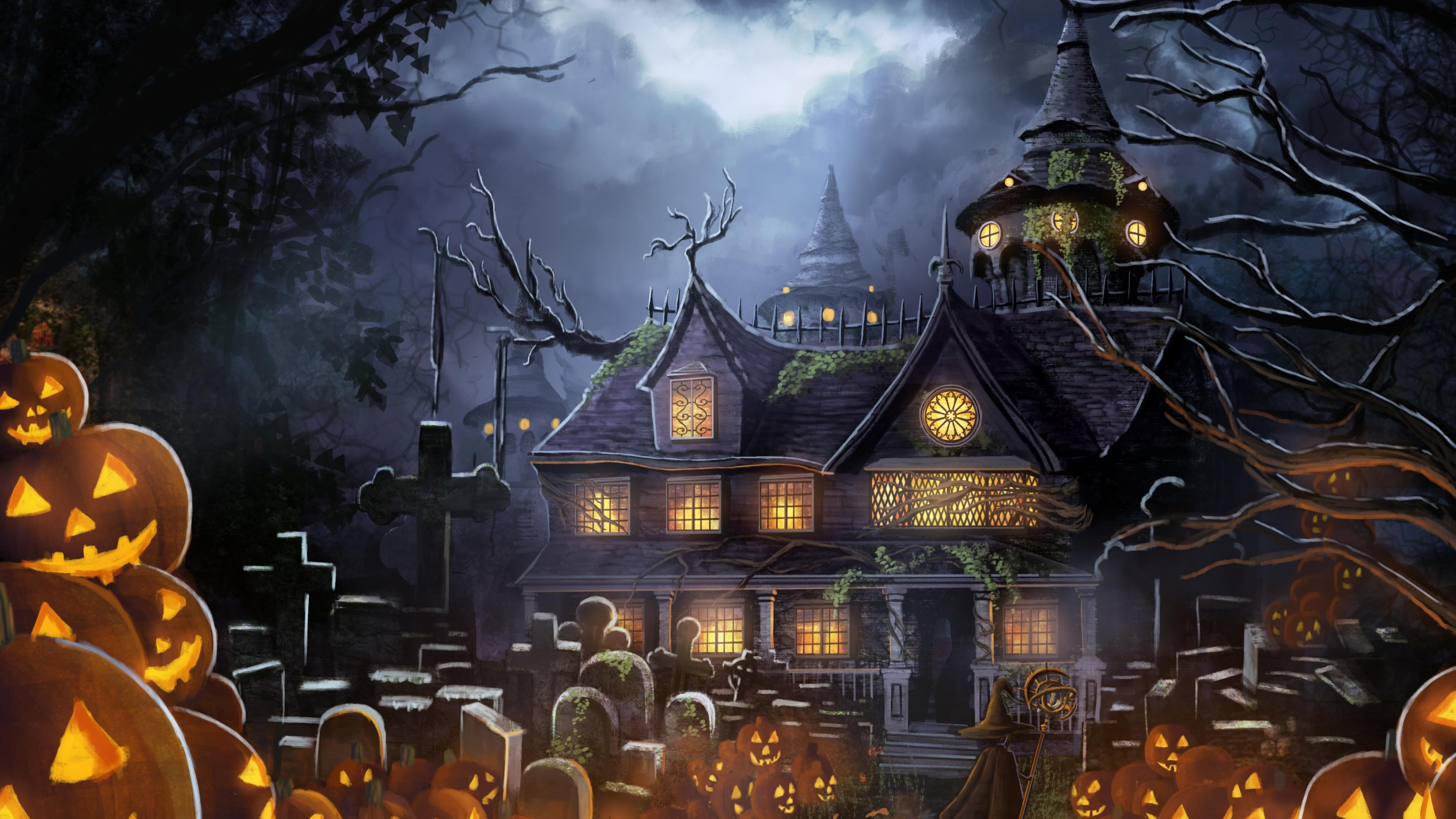 Halloween Haunted House Wallpaper 21