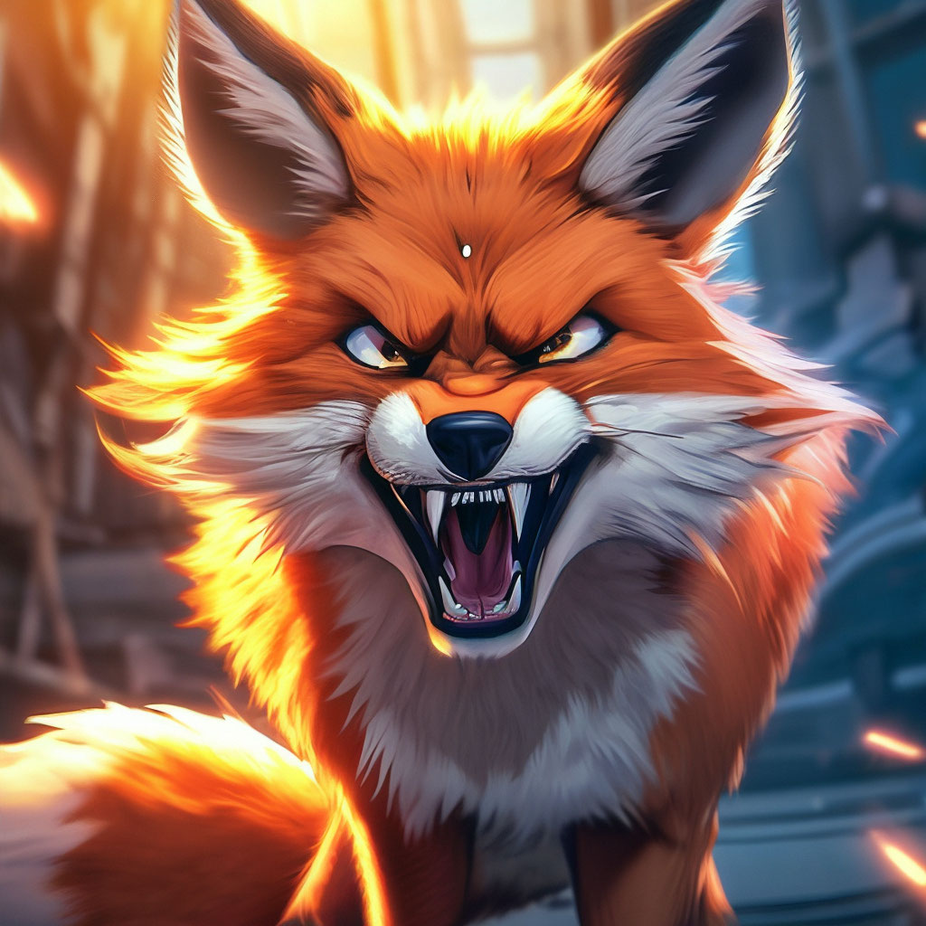 Fabulous angry fox professional photo