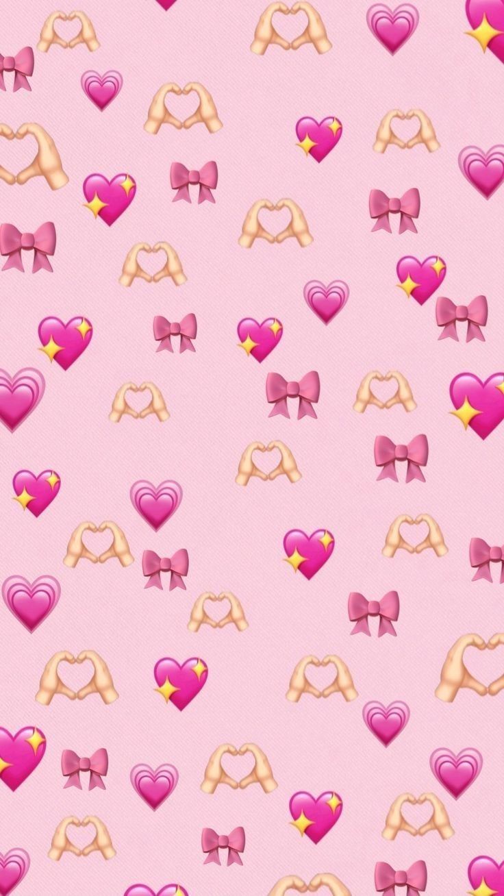 Pink emoji wallpaper, Emoji wallpaper