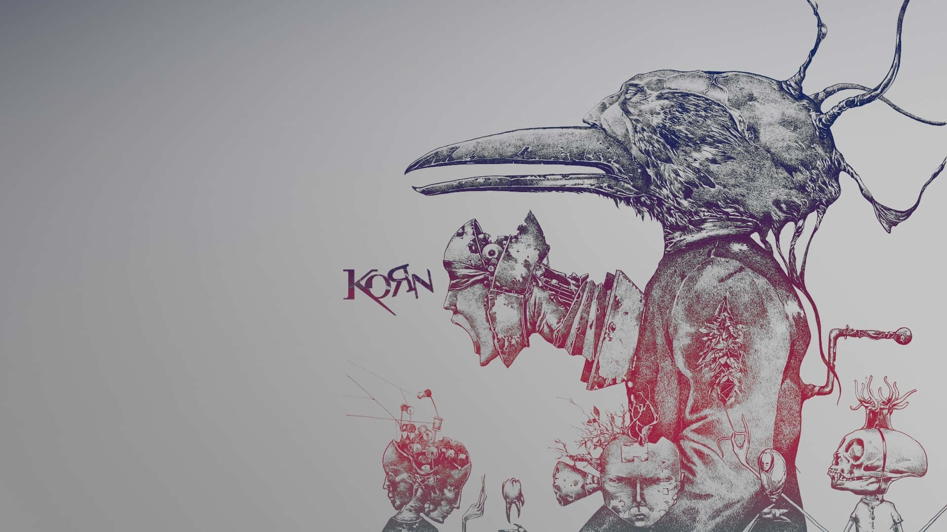 Skull And A Bird Wallpaper