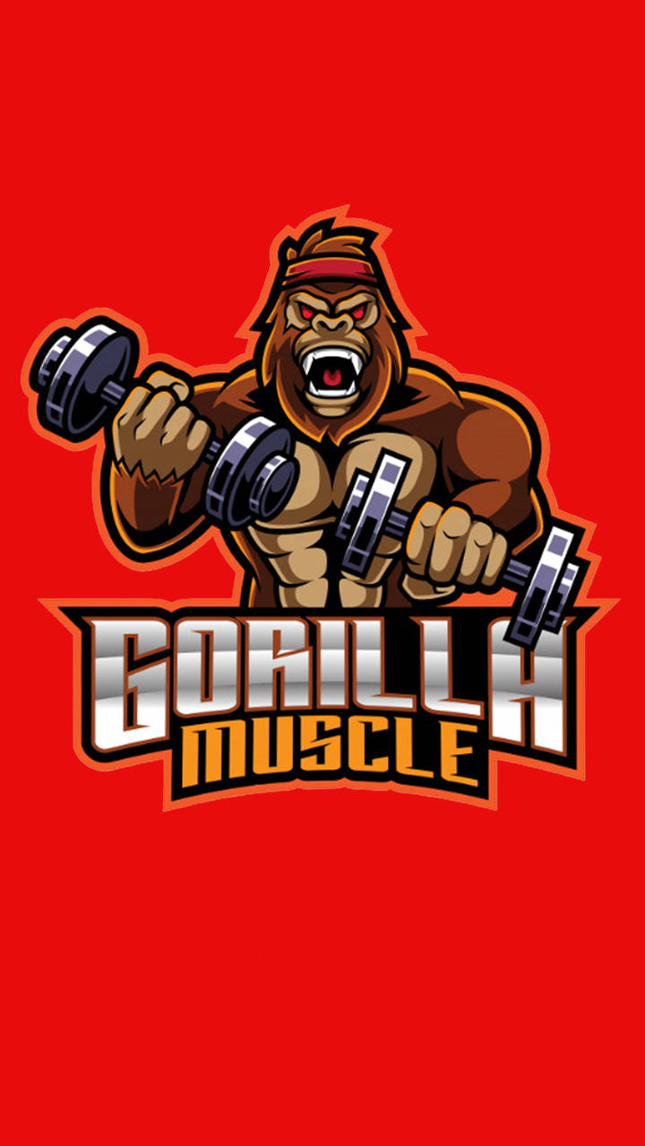 Muscle Gorilla iPhone Wallpaper