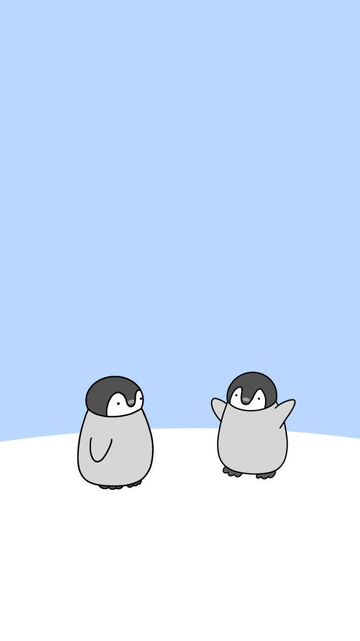 Cute penguin wallpaper for iOS and Android