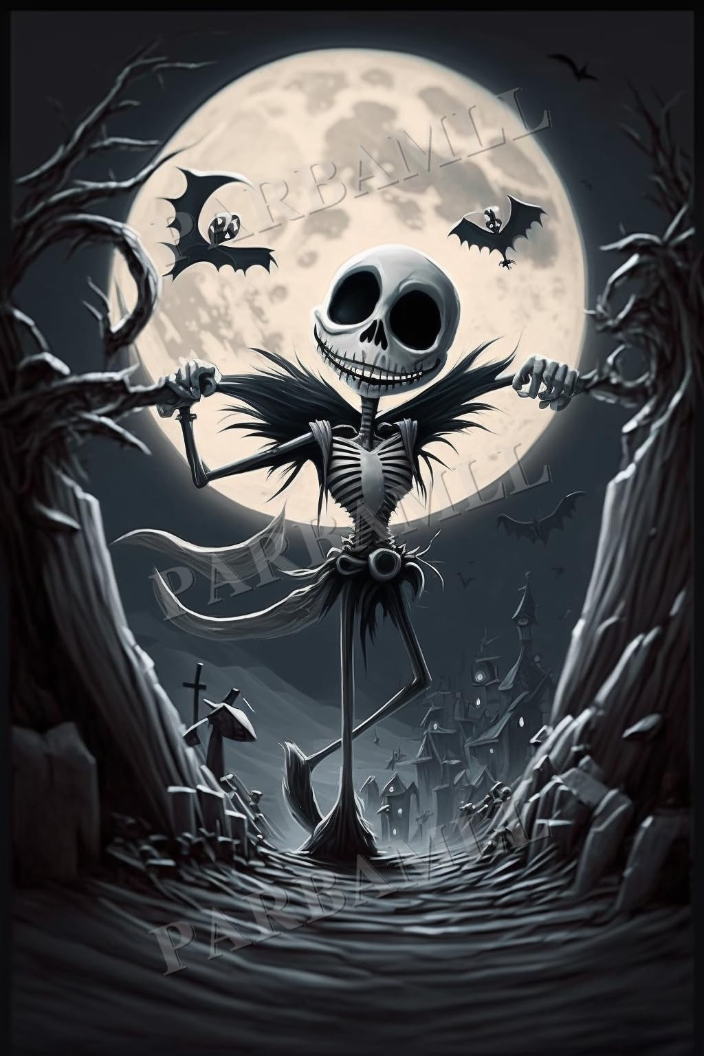 Cartoon Cute Skeleton Diamond Painting