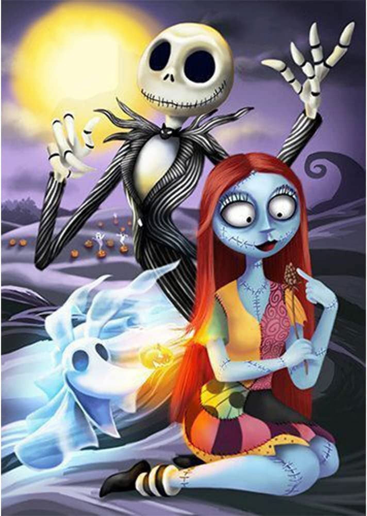 Skull Jack & Sally Diamond Art Craft
