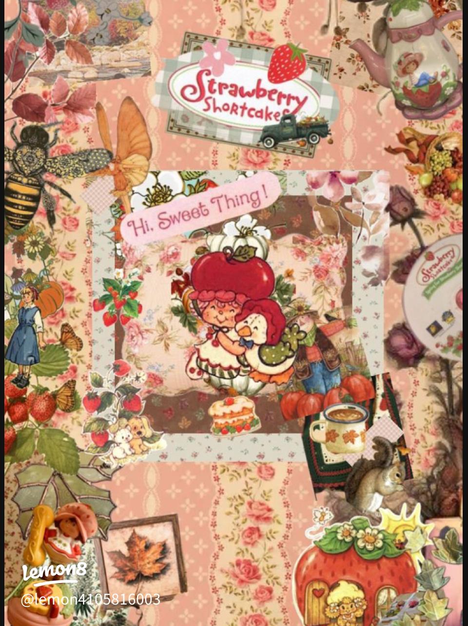 Fall Inspired Strawberry Shortcake Wallpaper
