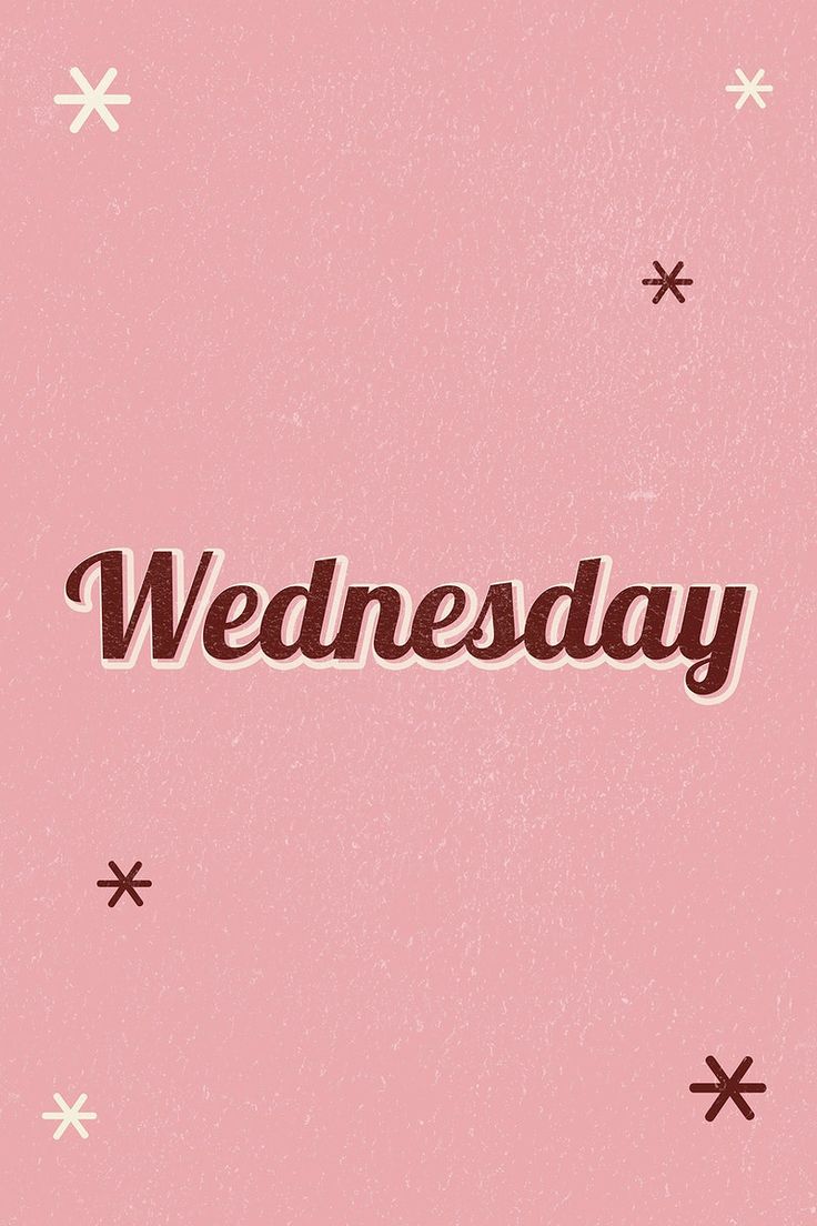 Wednesday retro word typography