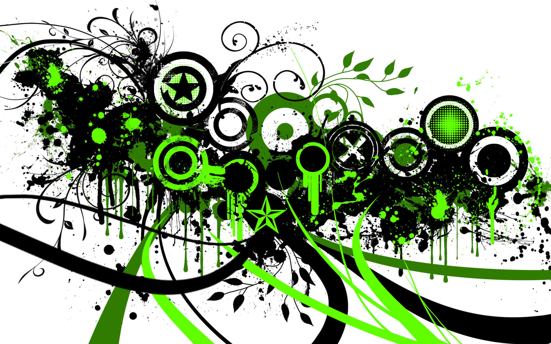 Download Abstract Green Black Graffiti