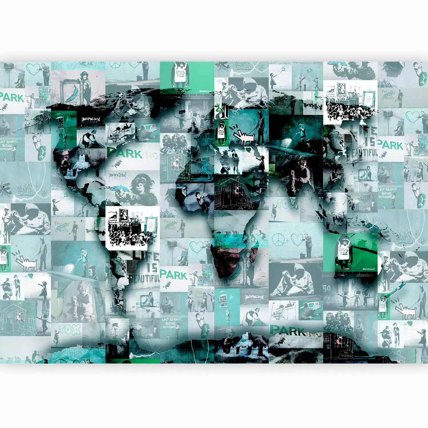 Photo Wallpaper Green street art