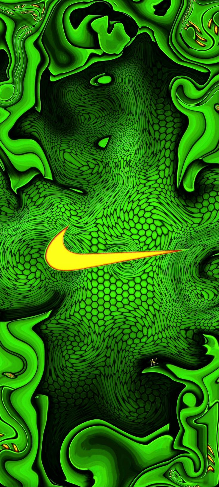 Green and Yellow Nike Wallpaper