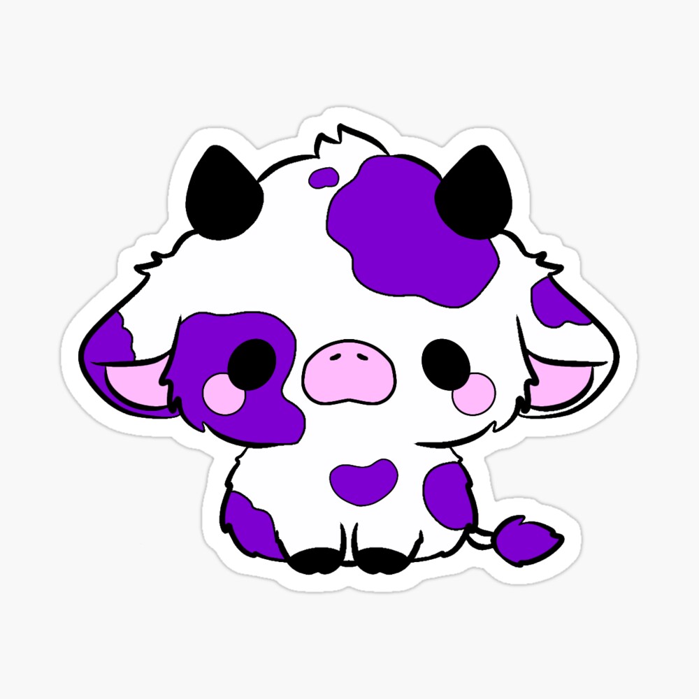 Purple cow Sticker