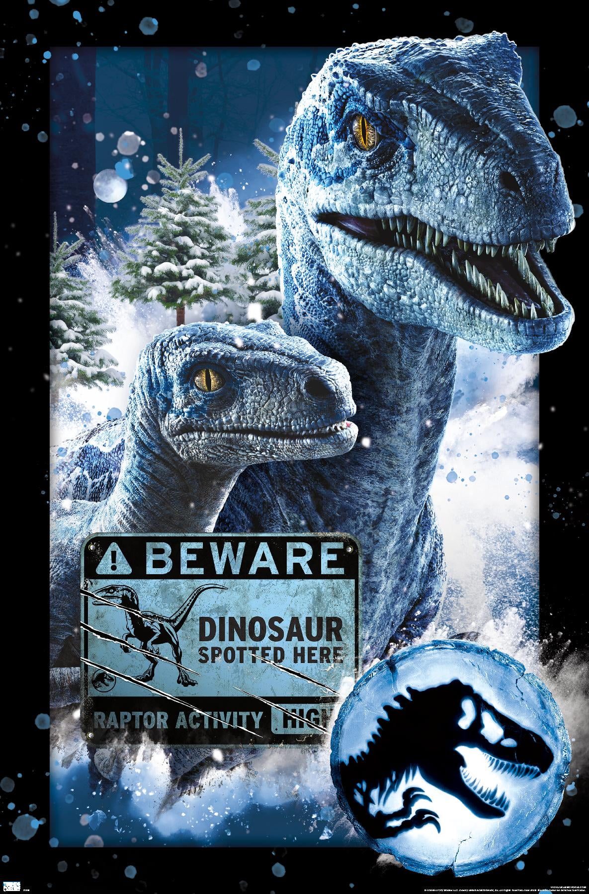 Dinosaur Spotted Here Wall Poster