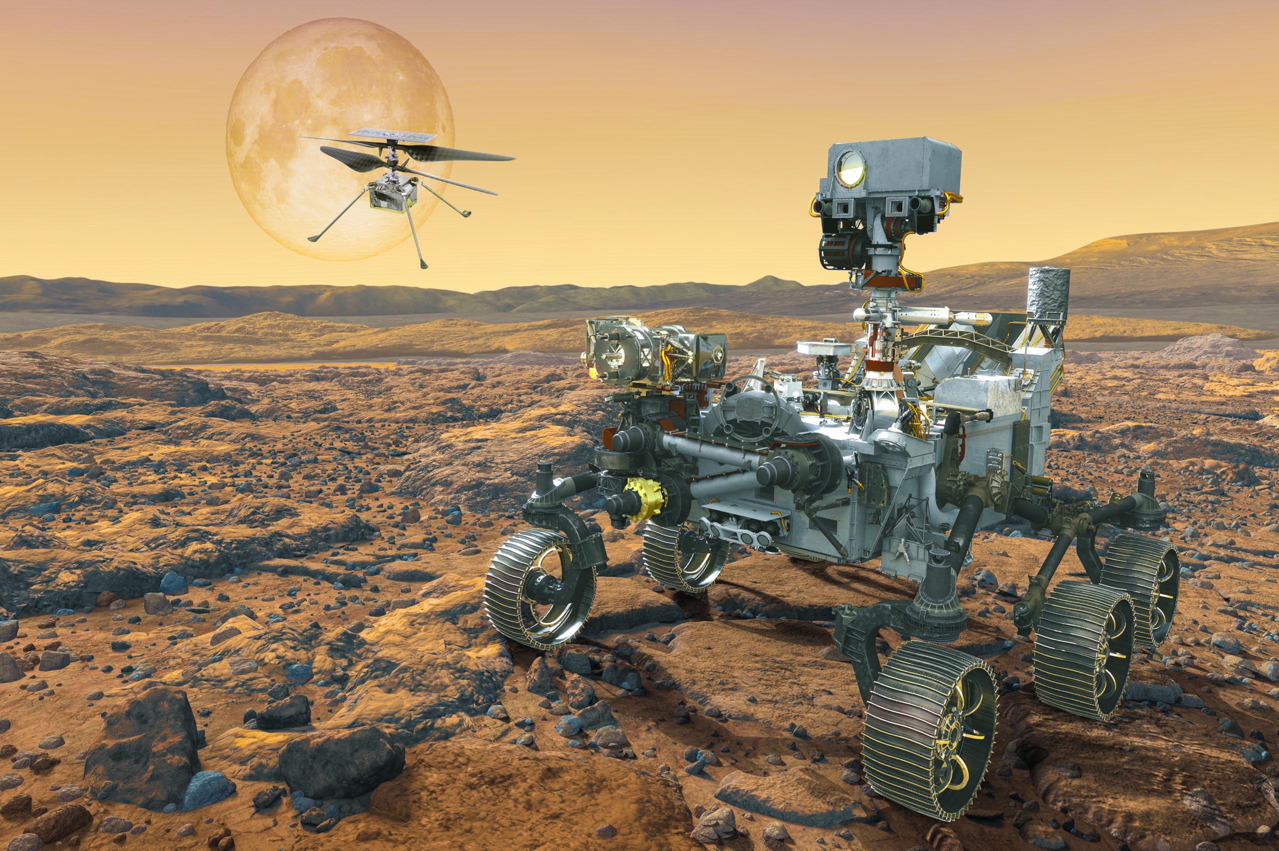 CHNYWORK 10x6.5ft Mars Rover Backdrop