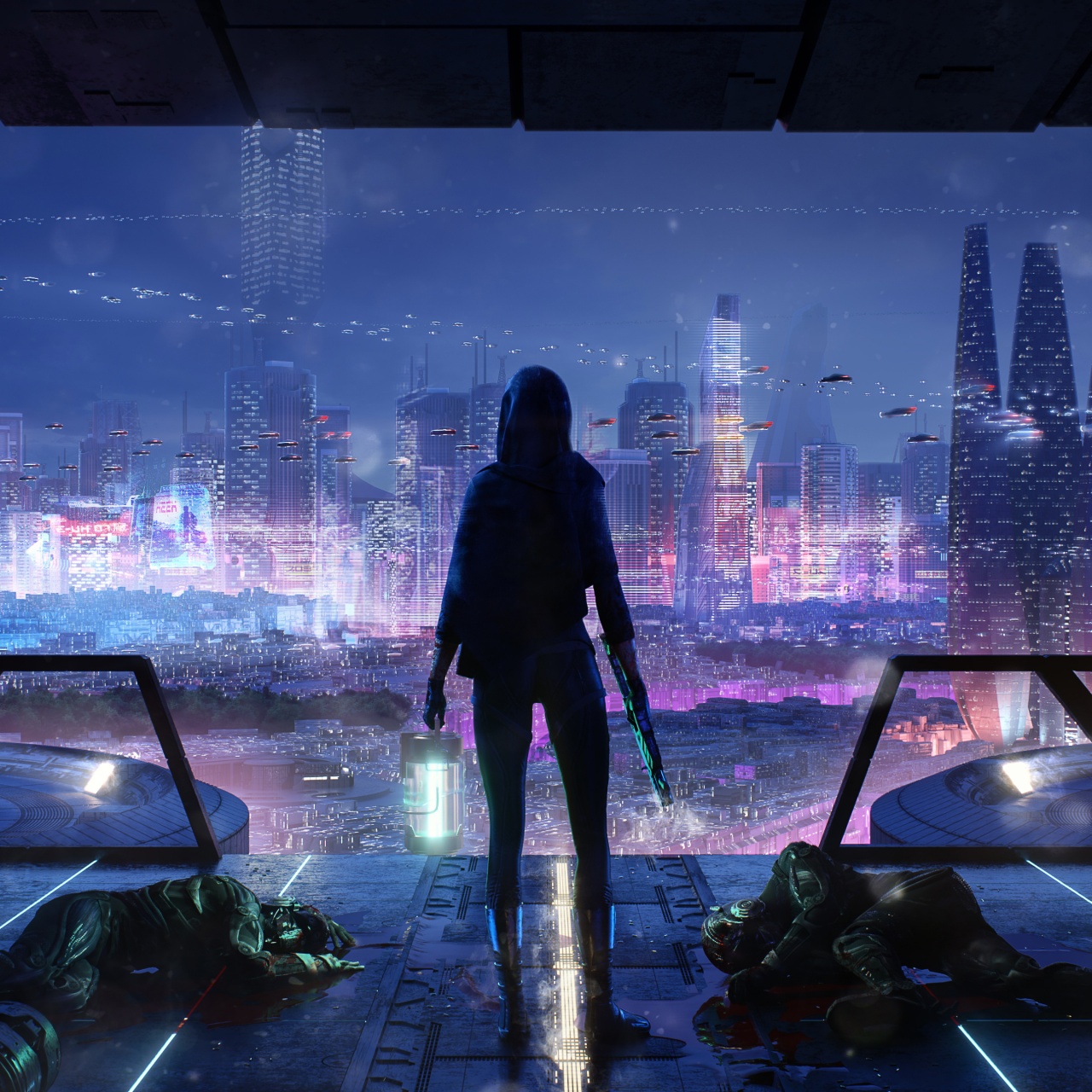 Cyberpunk Wallpaper 4K, Hunter