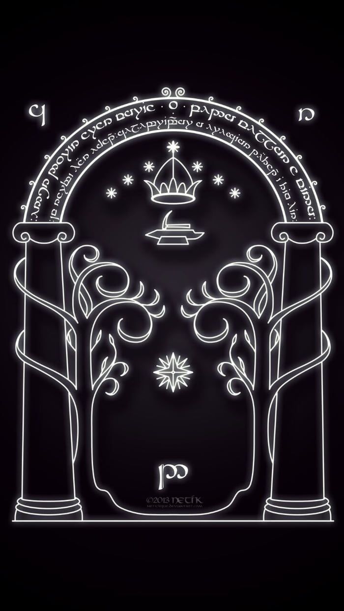 The Gates of Durin, Lord of Moria. My