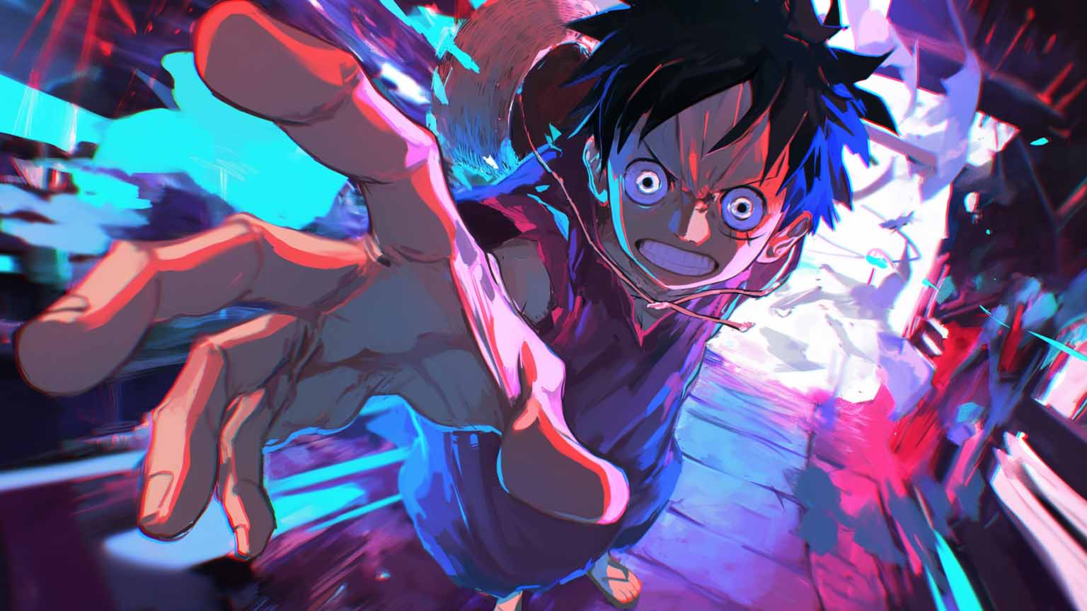 One Piece Luffy Reaching Out Desktop