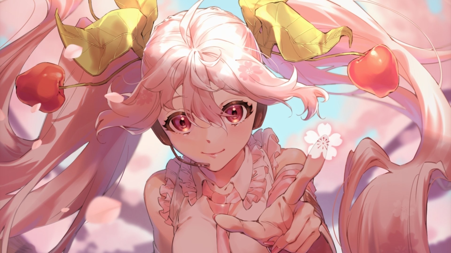 Sakura Miku Anime Vocaloid HD Wallpaper