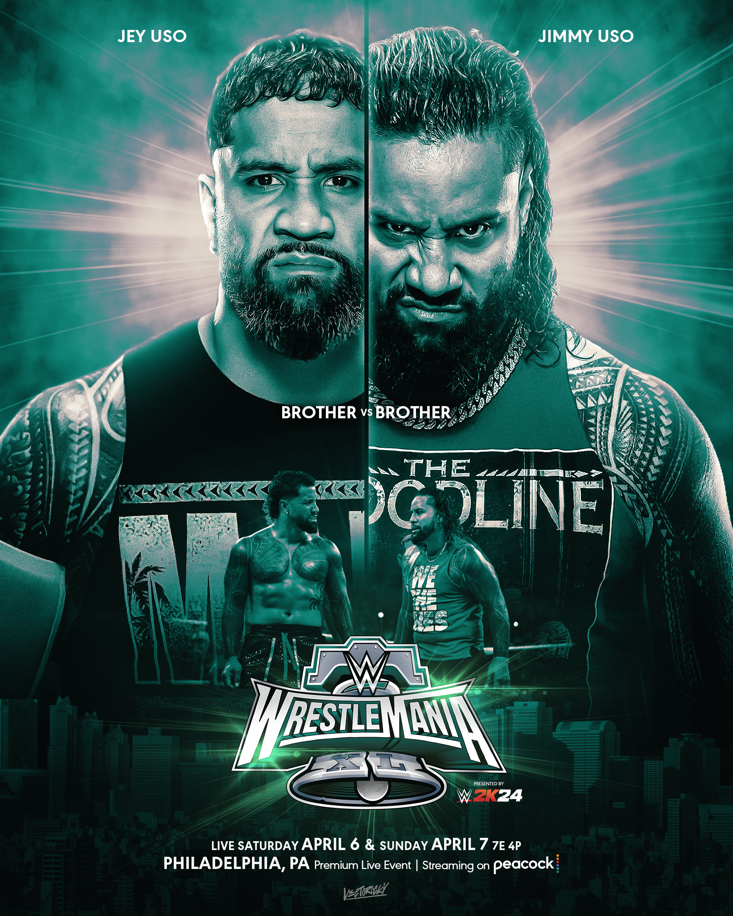 Jey Uso vs Jimmy Uso WM40 Alternate