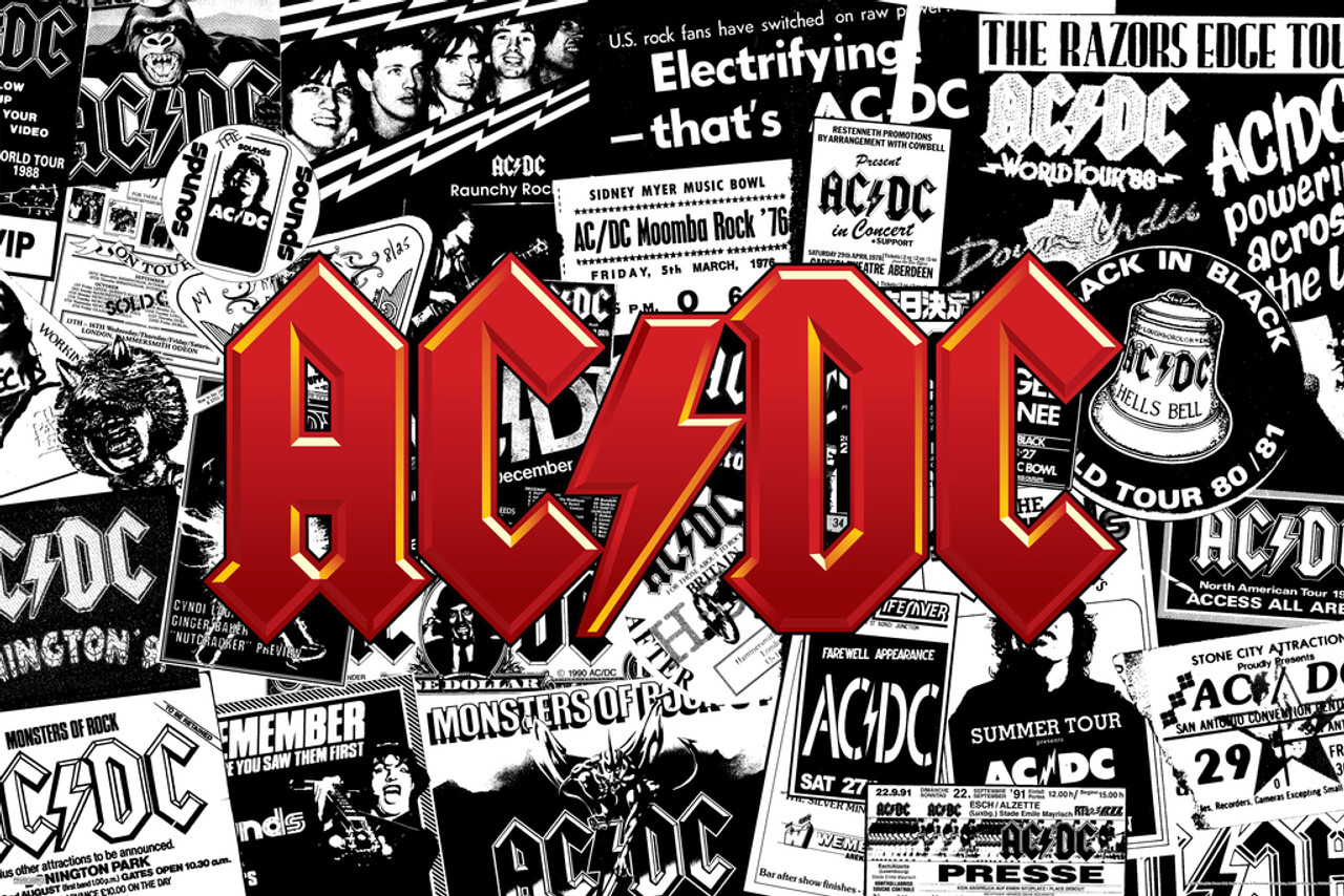 AC DC Live Concert Tour Collage Rock