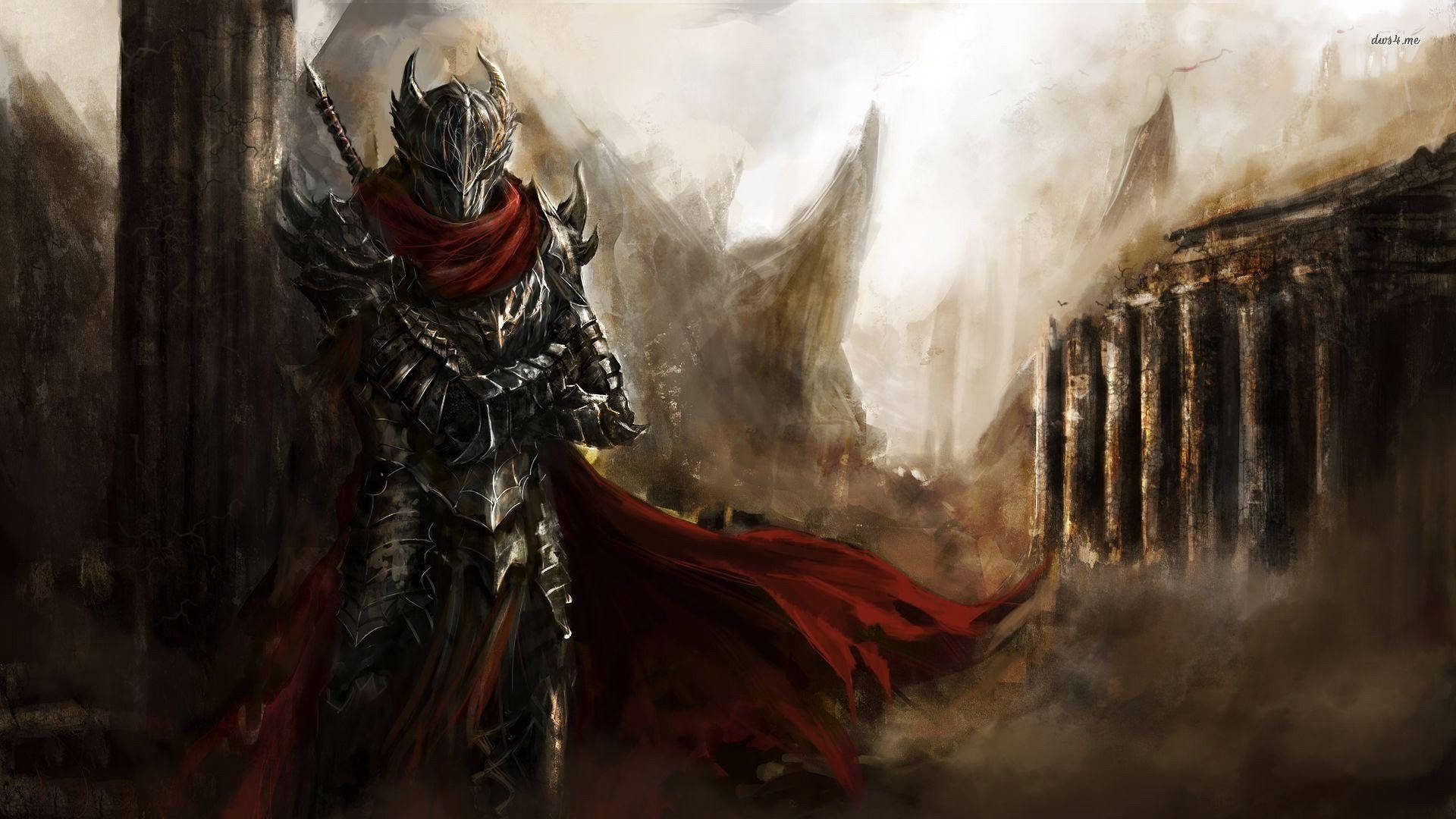 Medieval Black Knight Warrior Wallpaper