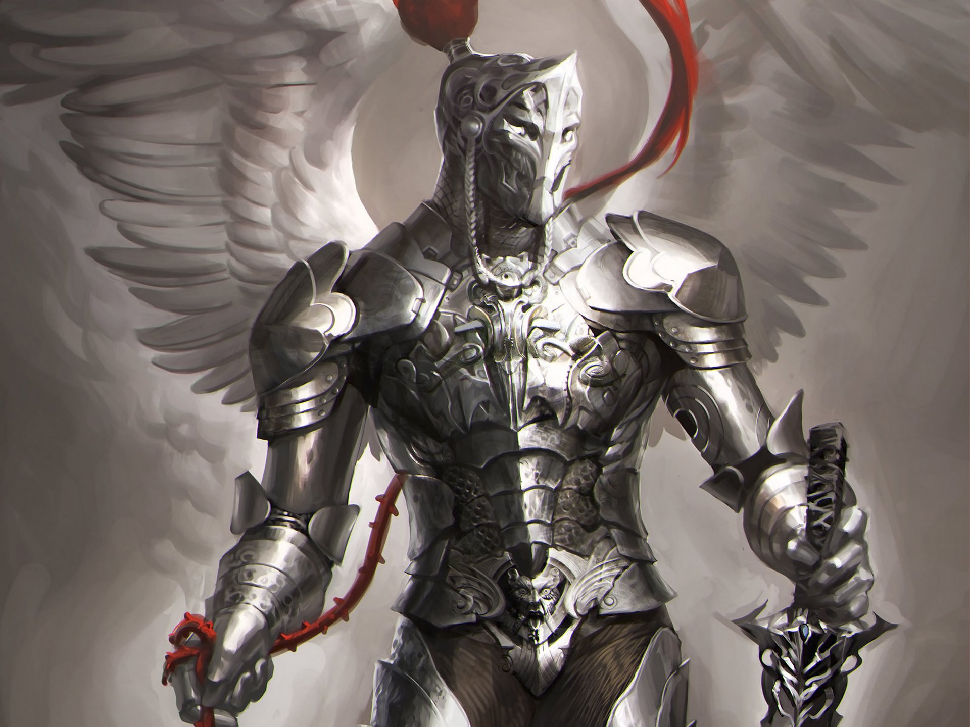 Dark Angel Knight: HD Wallpaper of a