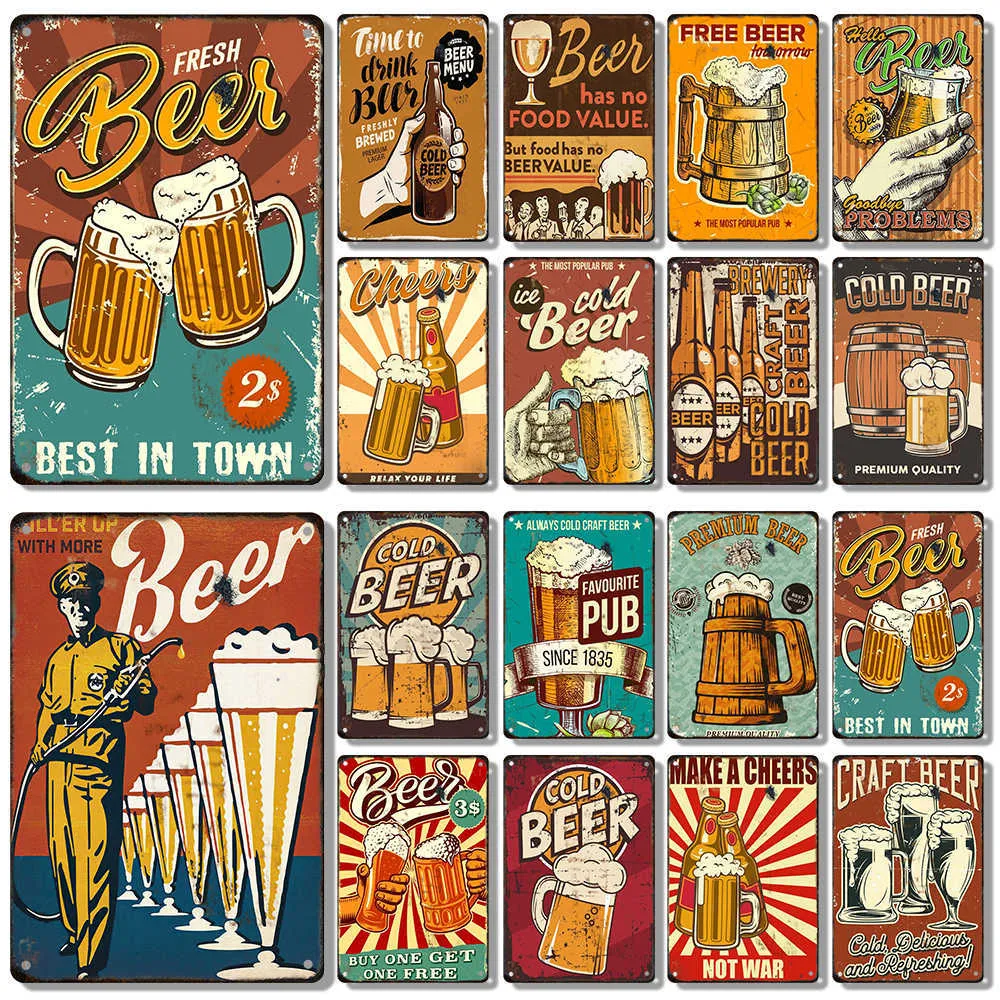 Vintage Beer Retro Metal Poster Vintage