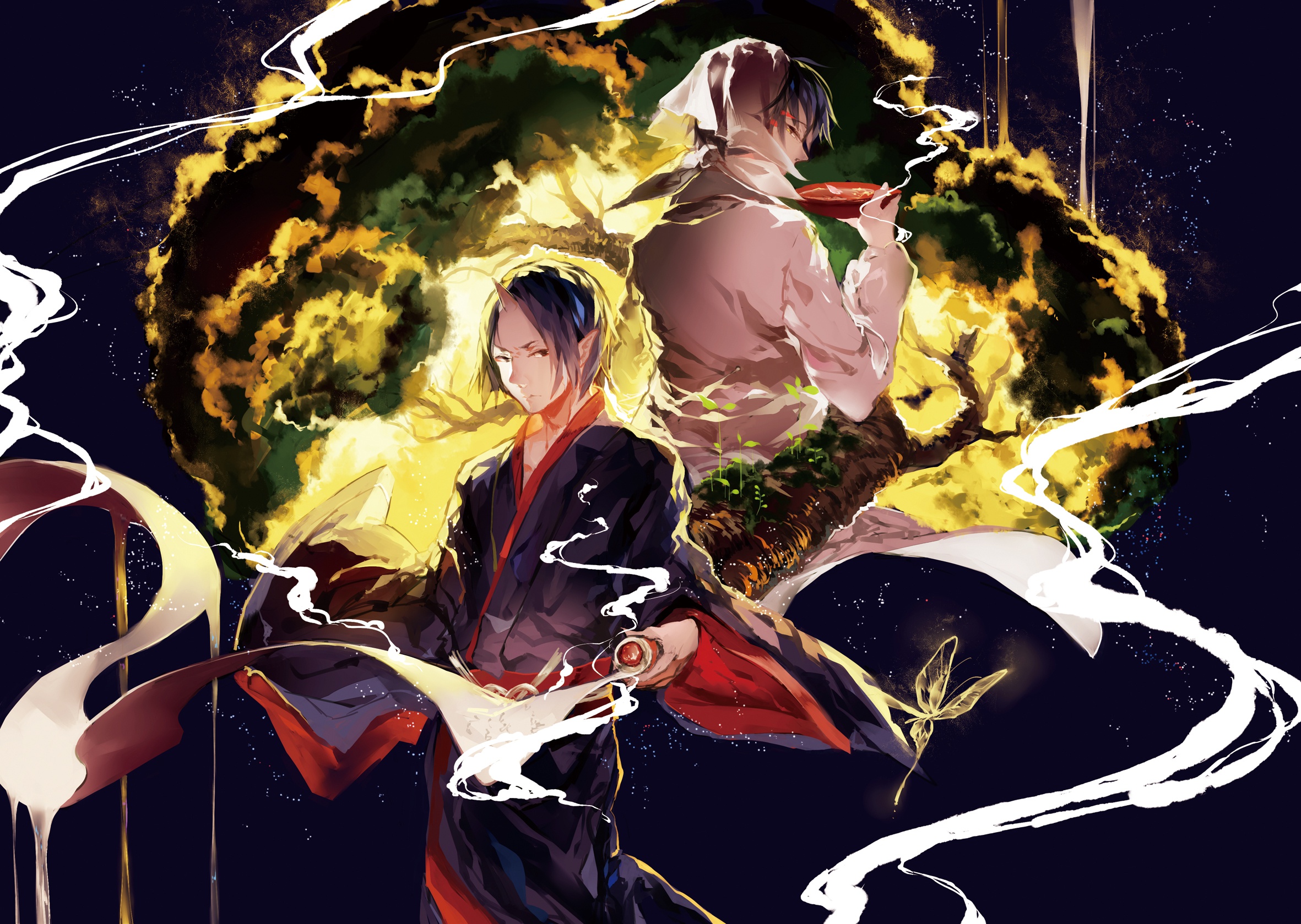 Wallpaper butterfly, the demon, guys