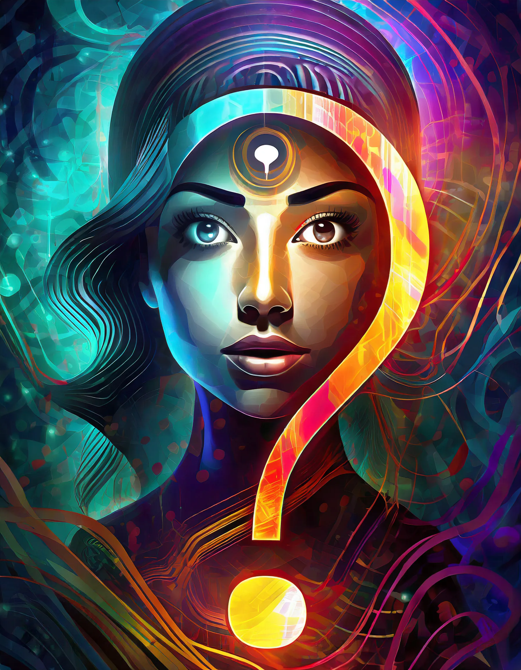 Abstract Beauty digital illustration 4k