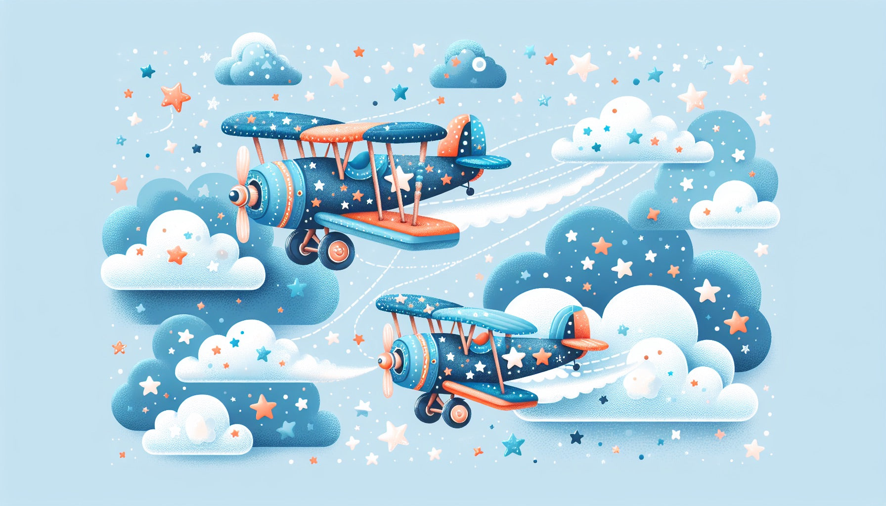 Airplane Mural Wallpaper for Kids
