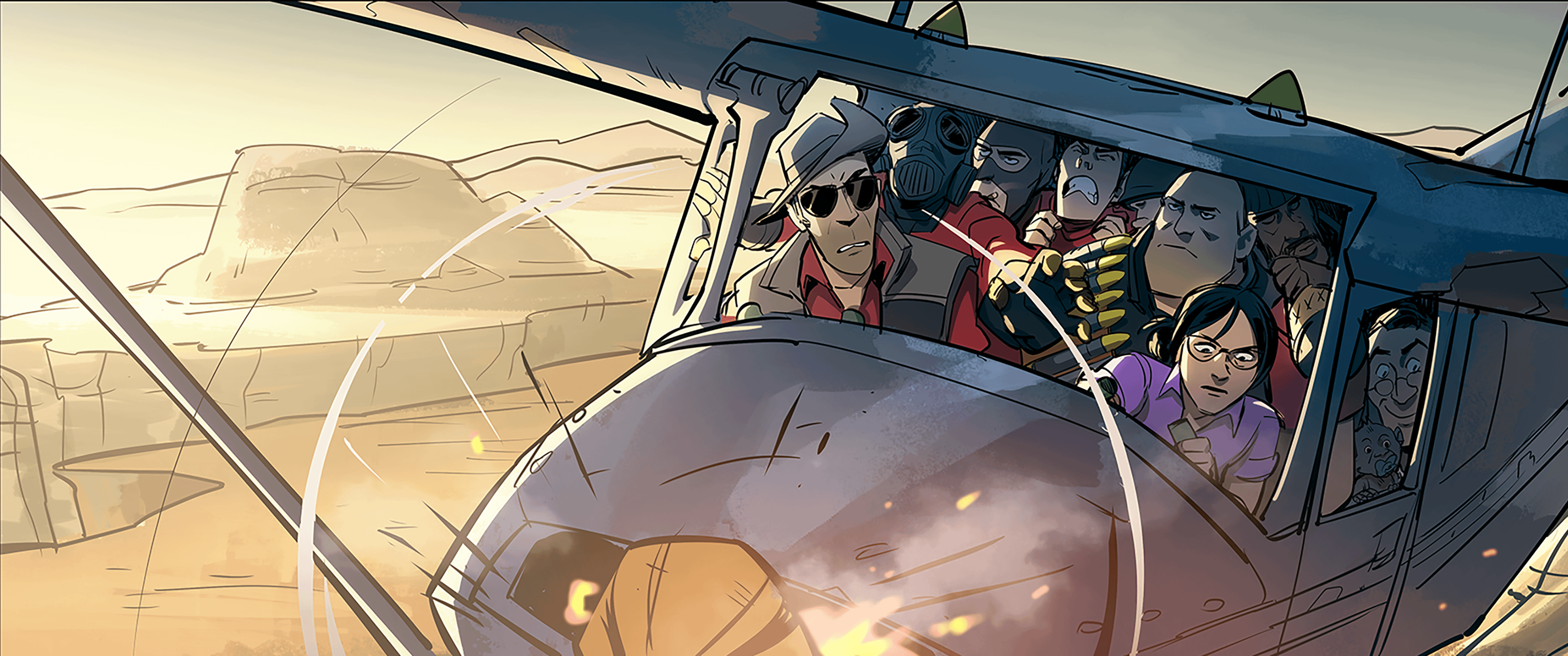 Mercs in a Plane Ultrawide