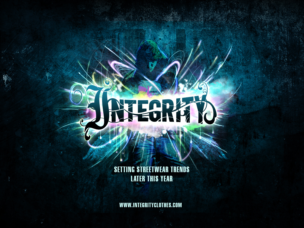 Integrity Wallpaper. Client: Intergity Clothing Job Descrip