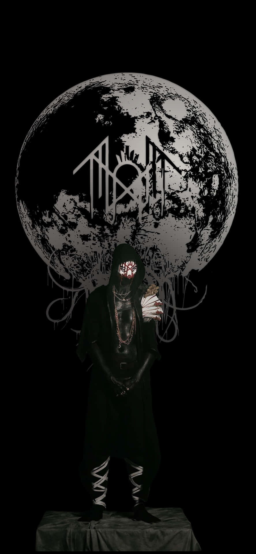 Download Sleep_ Token_ Mysterious_ Figure_ Under_ Moon Wallpaper