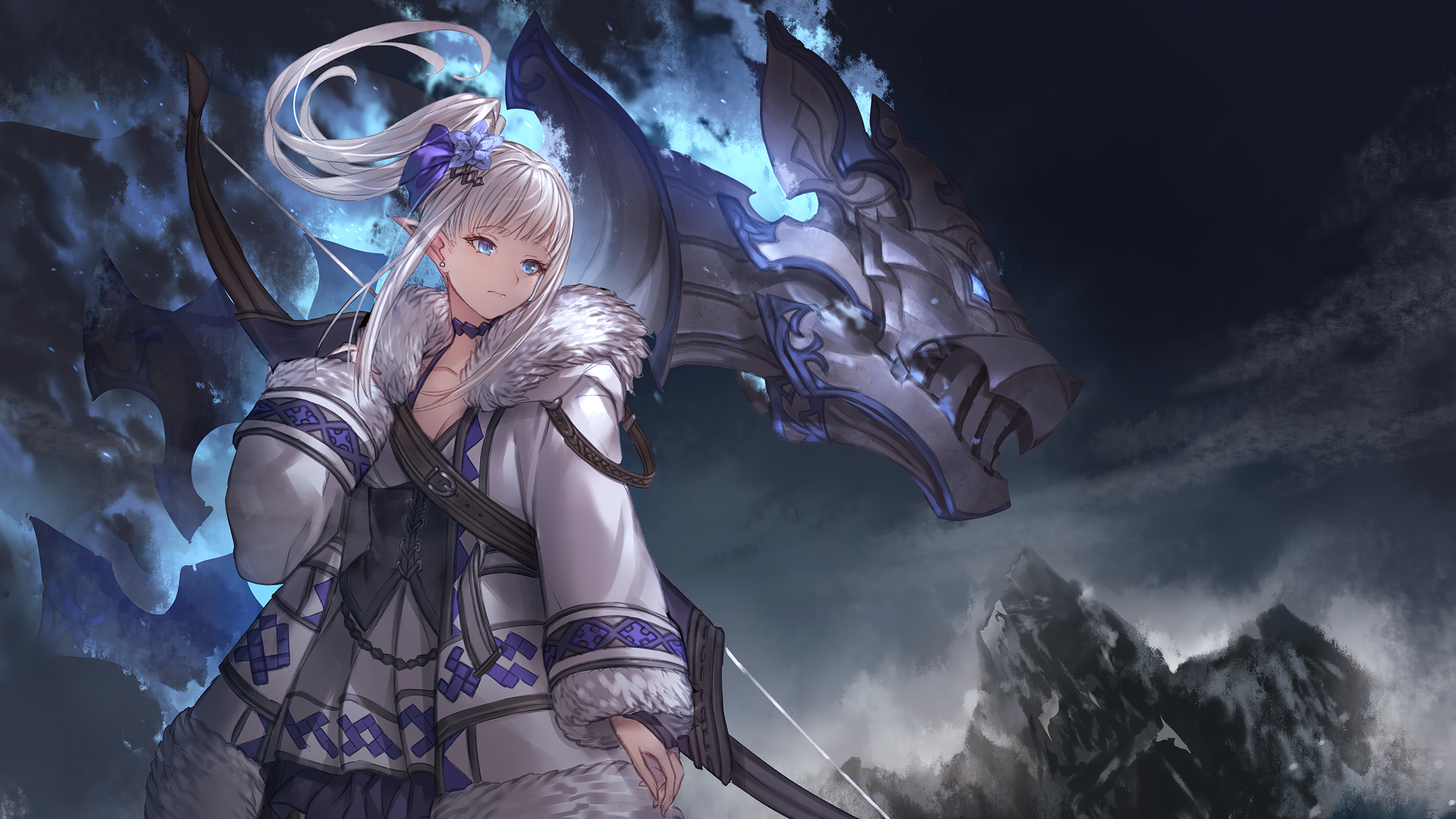 Anime Elf Girl Fantasy Wallpaper 4K PC