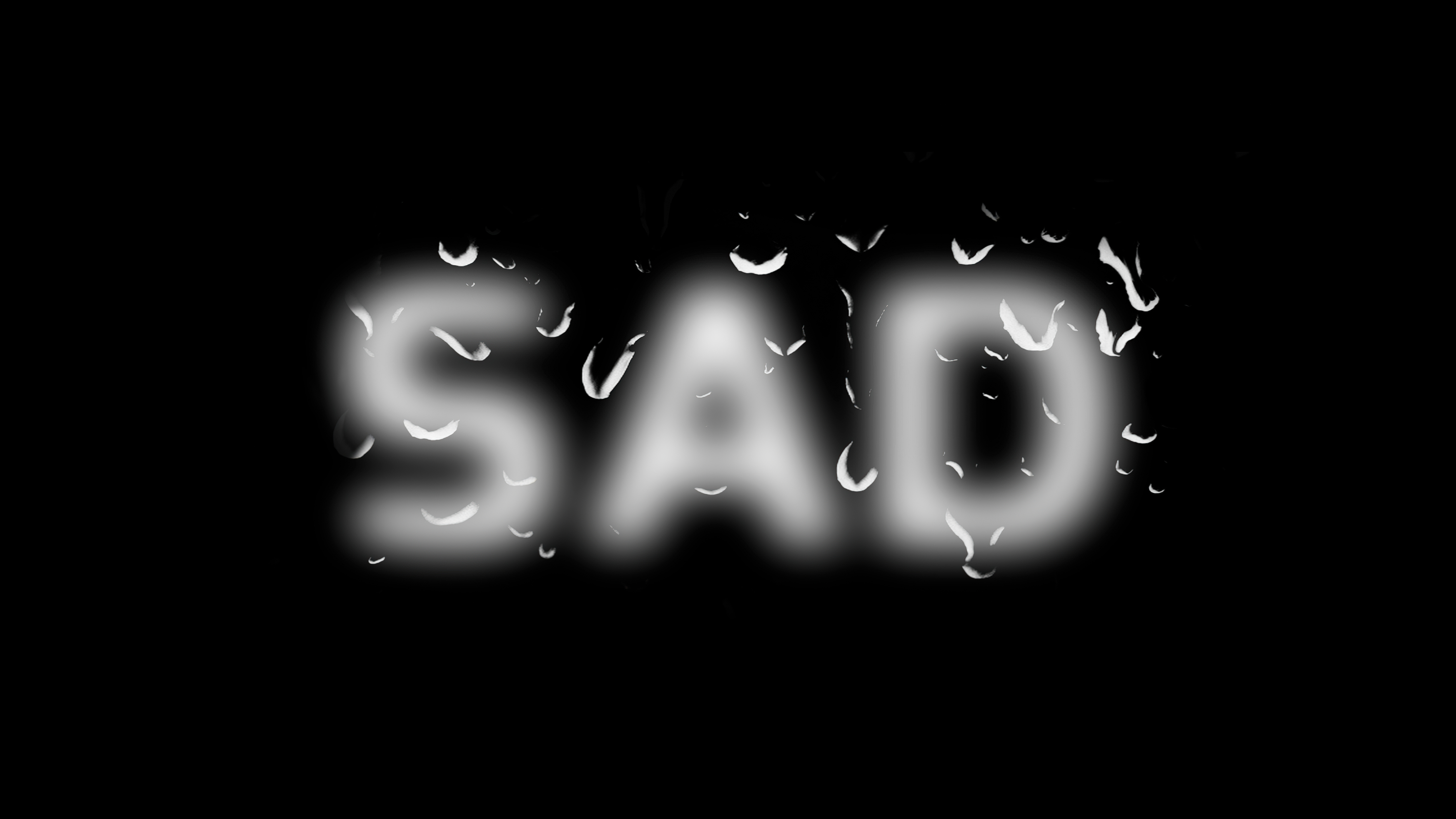 Sad Typography 5k Wallpaper, HD