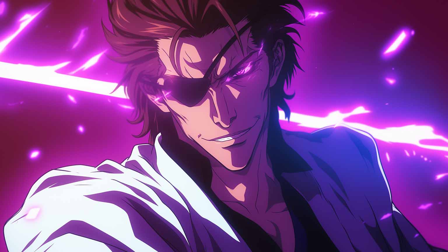 Free Bleach Sosuke Aizen Bankai Purple Desktop Wallpaper 4K
