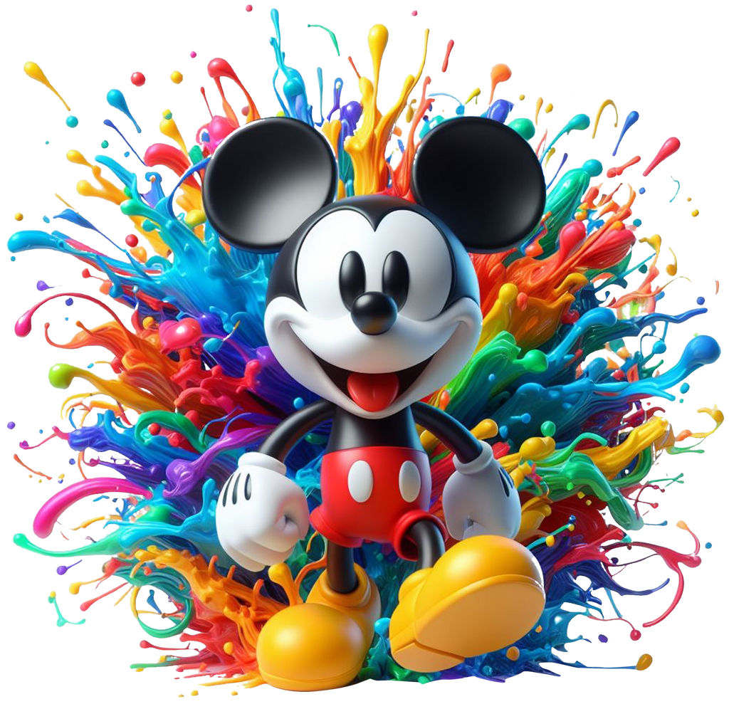 Color Drip Mickey DTF Direct To Film
