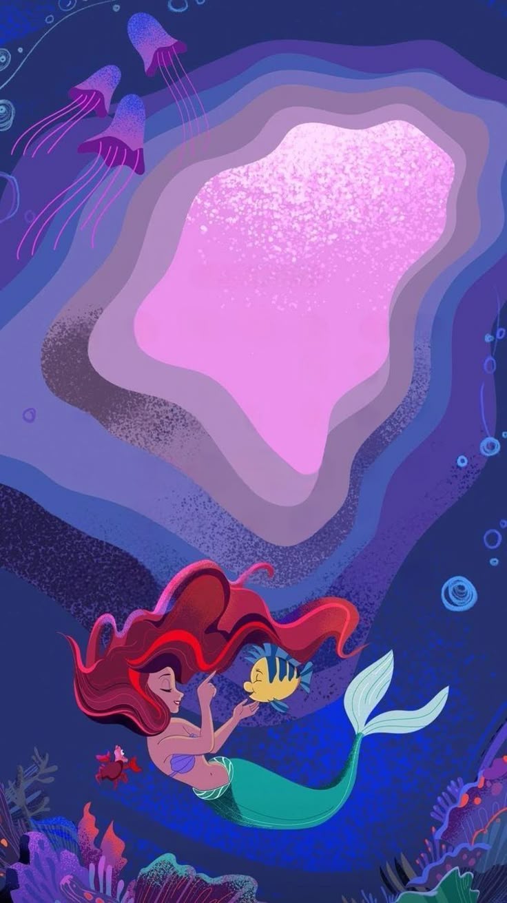 Little mermaid wallpaper, Disney