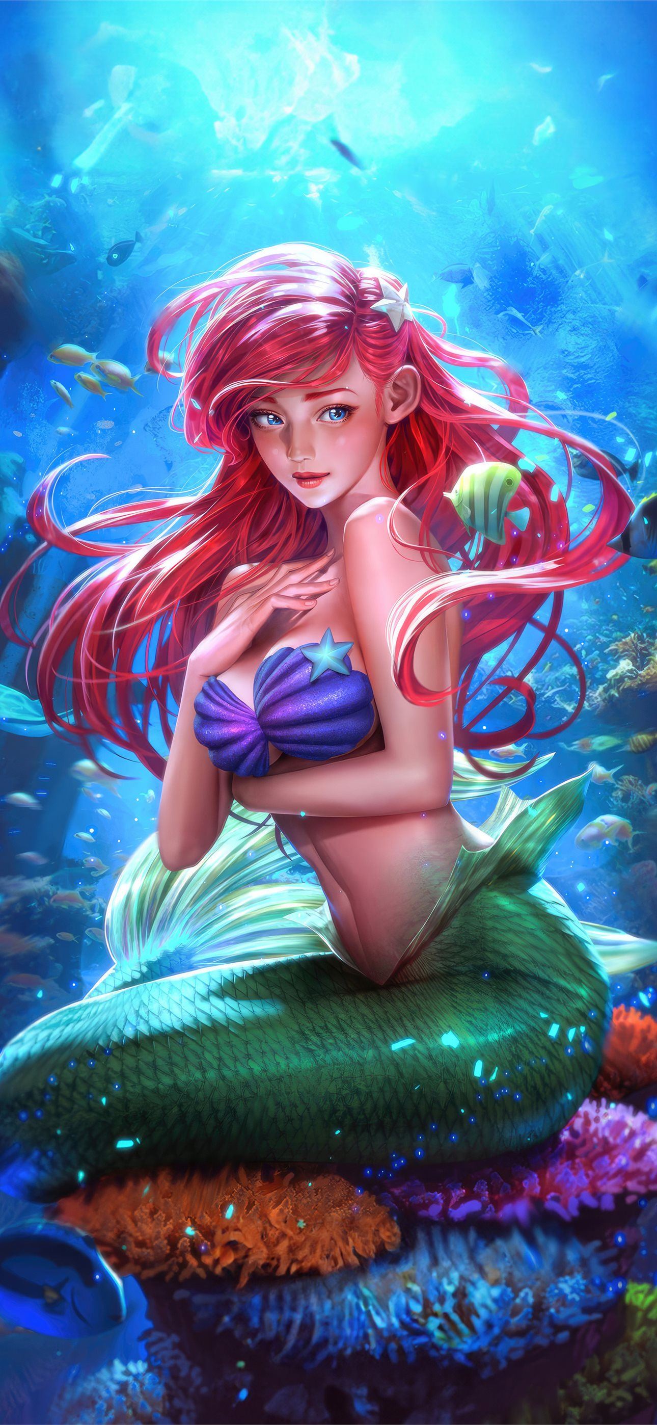 little mermaid 4k iPhone Wallpaper