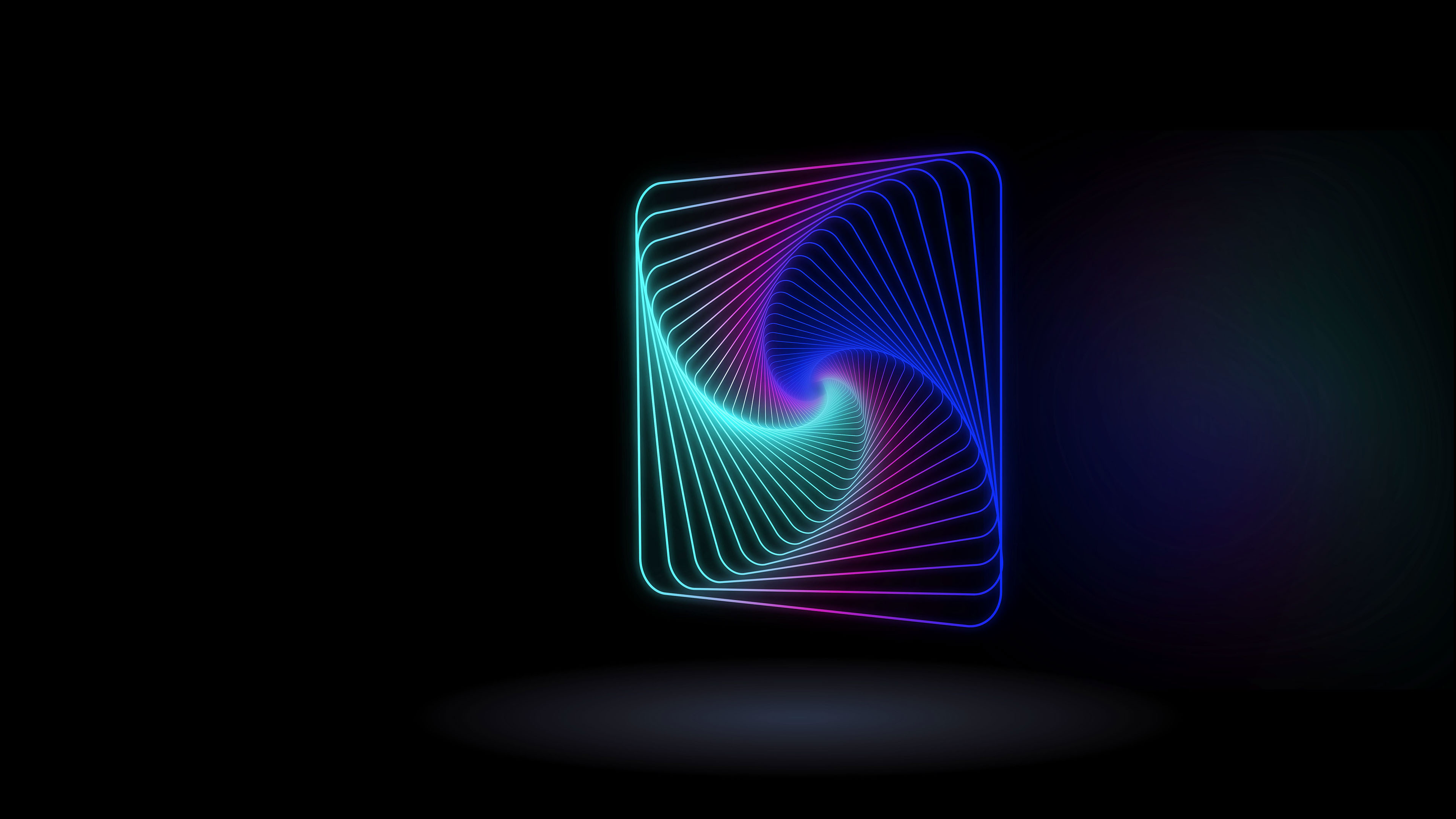 3D Wallpaper 4K, Geometric, Neon, Glowing