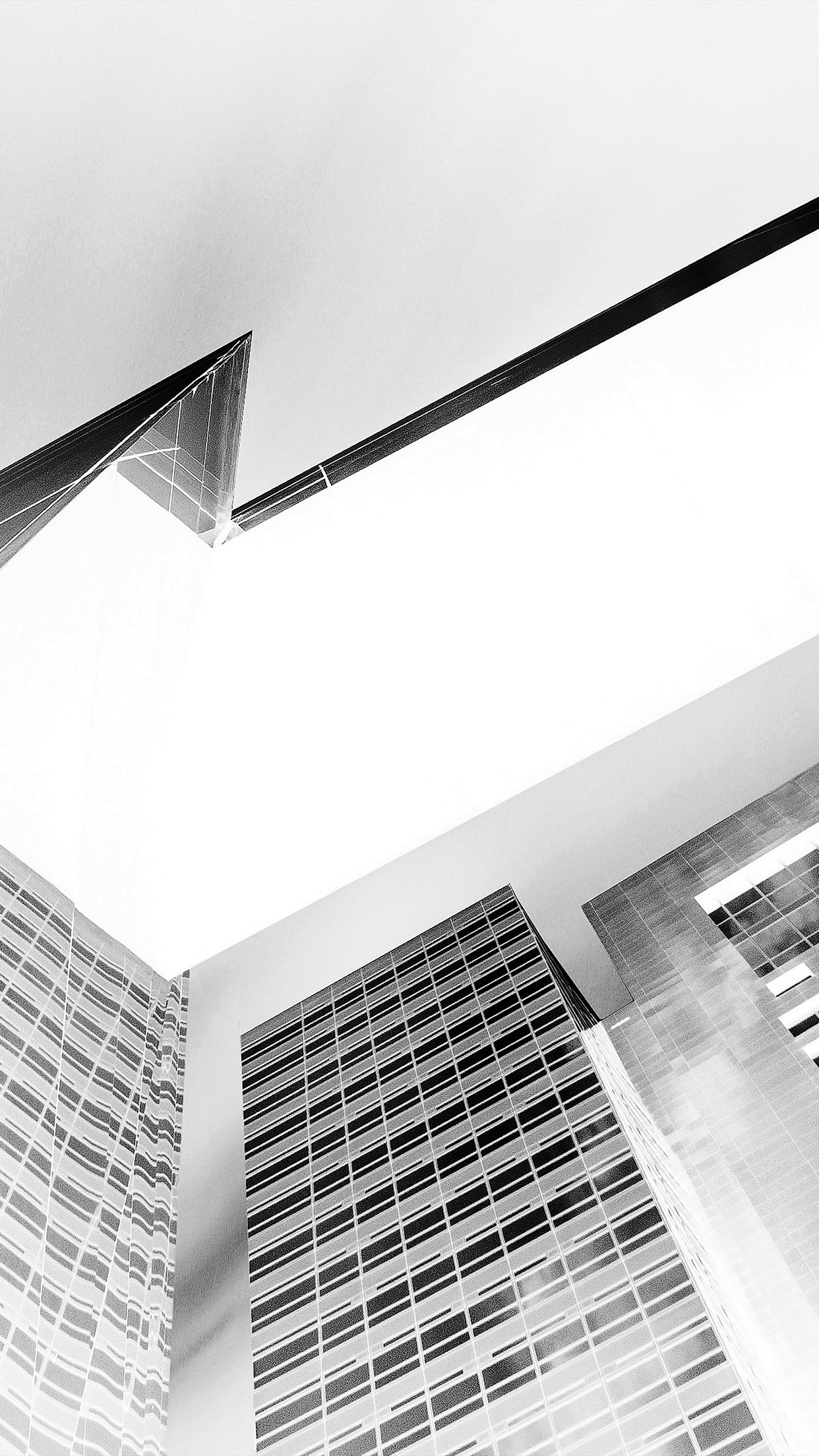 City Building Art Minimal Window Bw White