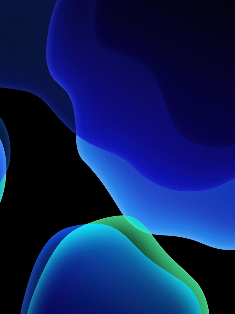 iOS 13 Wallpaper 4K, Blue, Stock, iPadOS