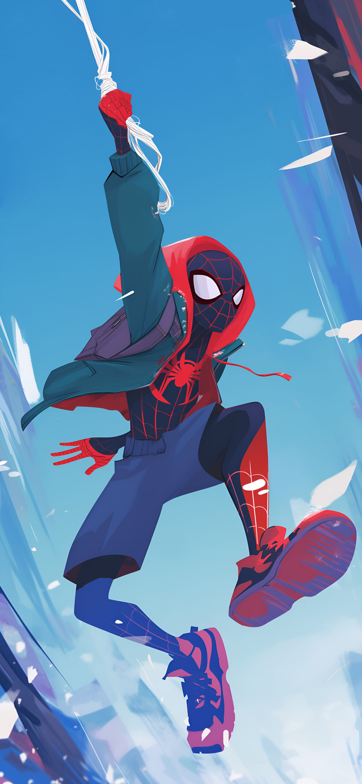 Miles Morales Web Swing Wallpaper